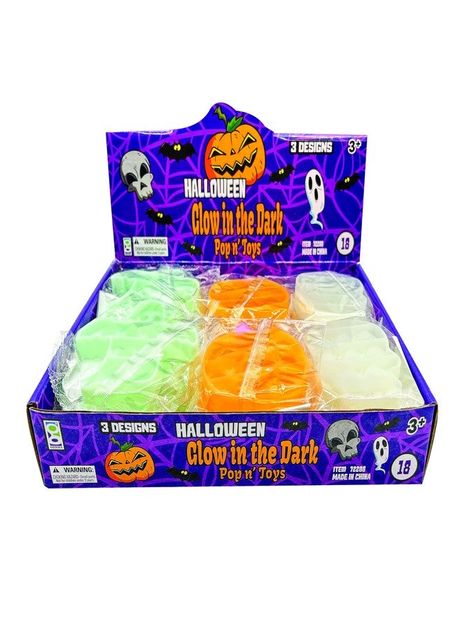 Geddes Raymond Geddes Glow-in-The-Dark Halloween Pop 'N' Toys (18 Pack) Sensory Toddler Popper for Relaxing - Fun Halloween Bulk - Image 3